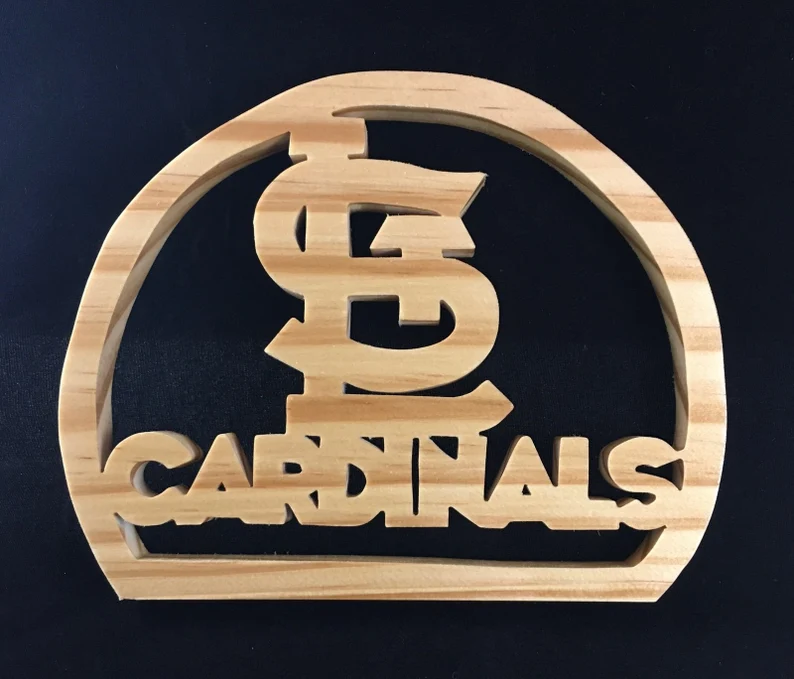 Wooden St. Louis Cardinals Logo