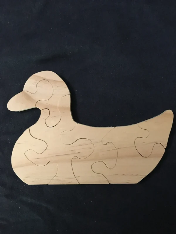 Wooden puzzle of a duck