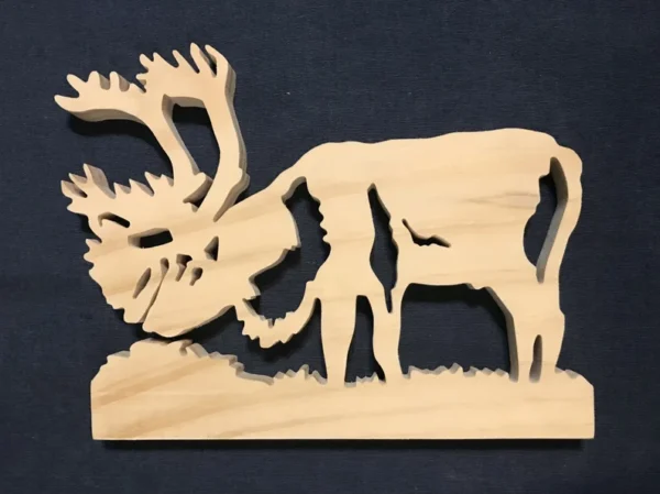 wooden elk made with a scroll saw