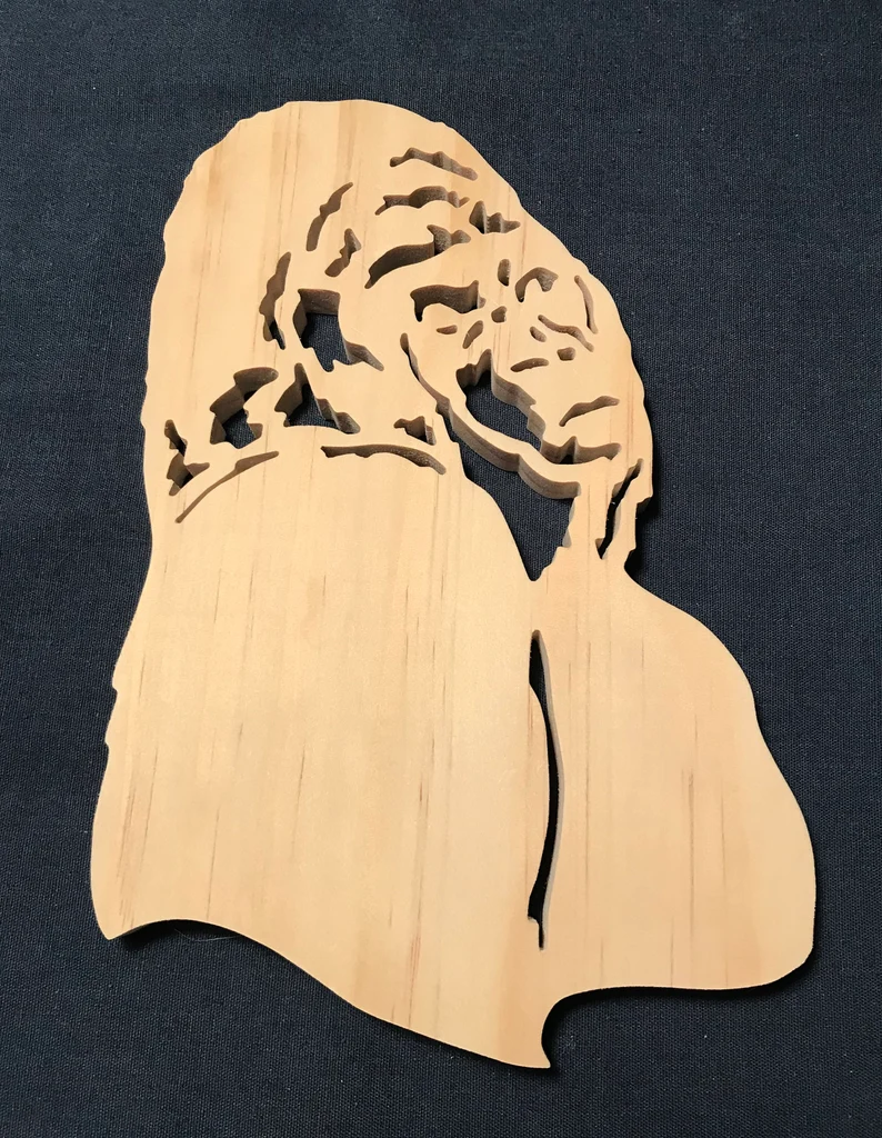 wooden gorilla made with a scroll saw