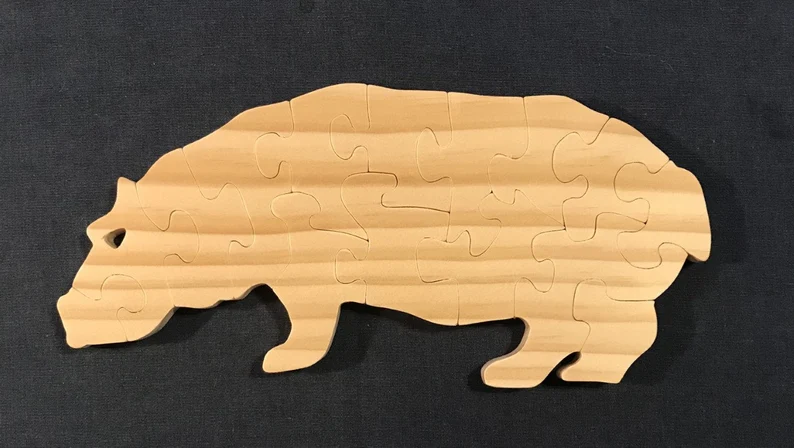 wooden hippo puzzle