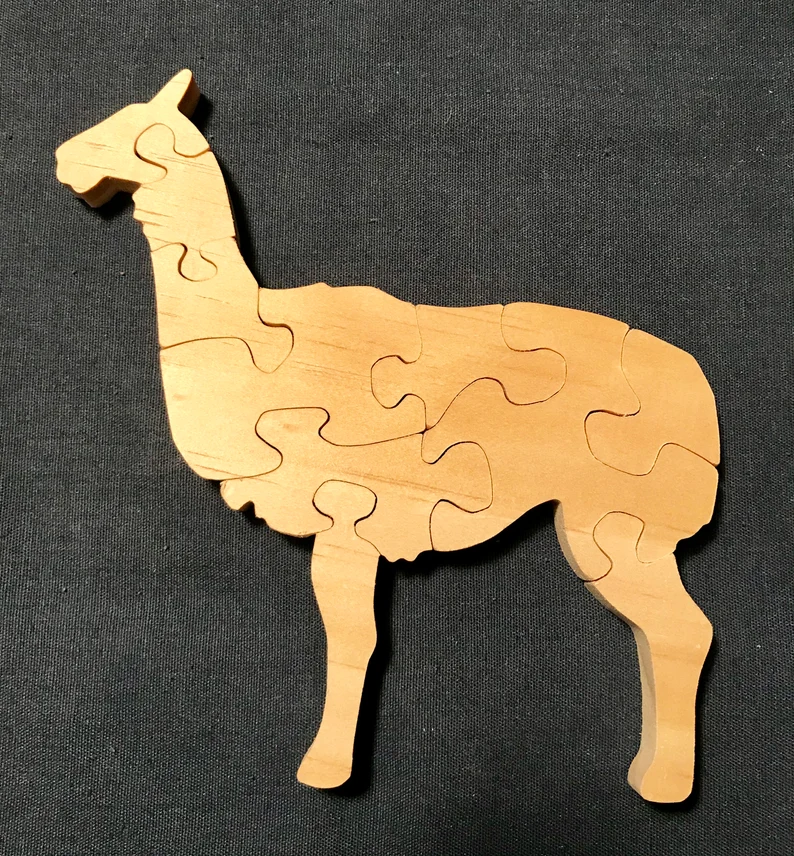 wooden llama puzzle