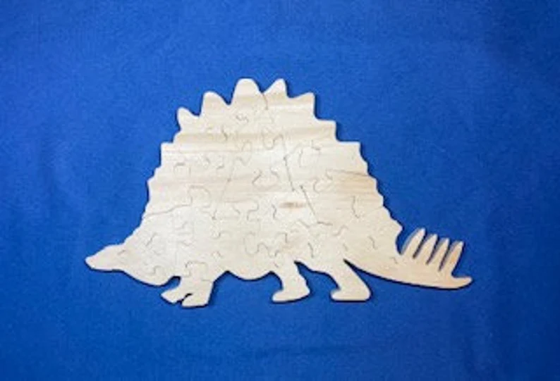 Wooden Stegosaurus puzzle