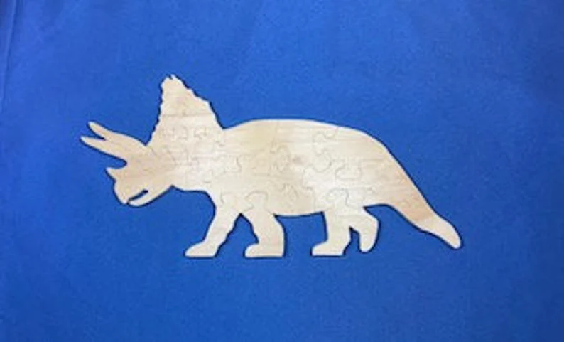 Wooden Triceratops puzzle